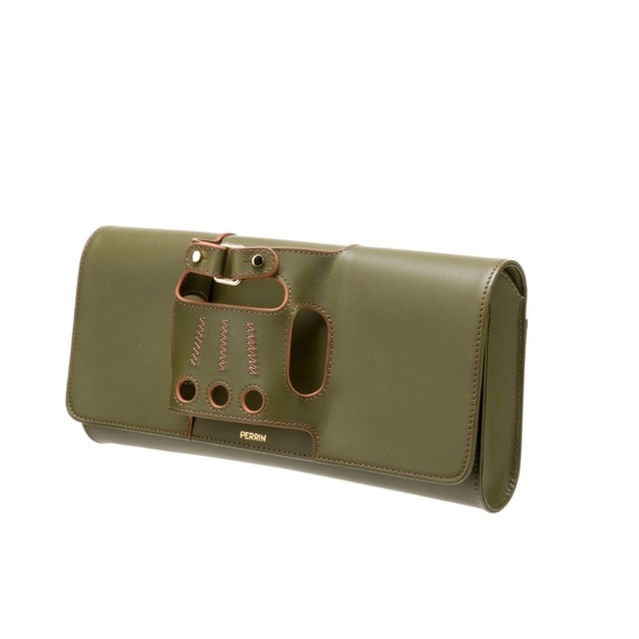Perrin Paris Jungle Green Le Cabriolet Glove Clutch Bag Limited Edition … - Picture 4 of 16